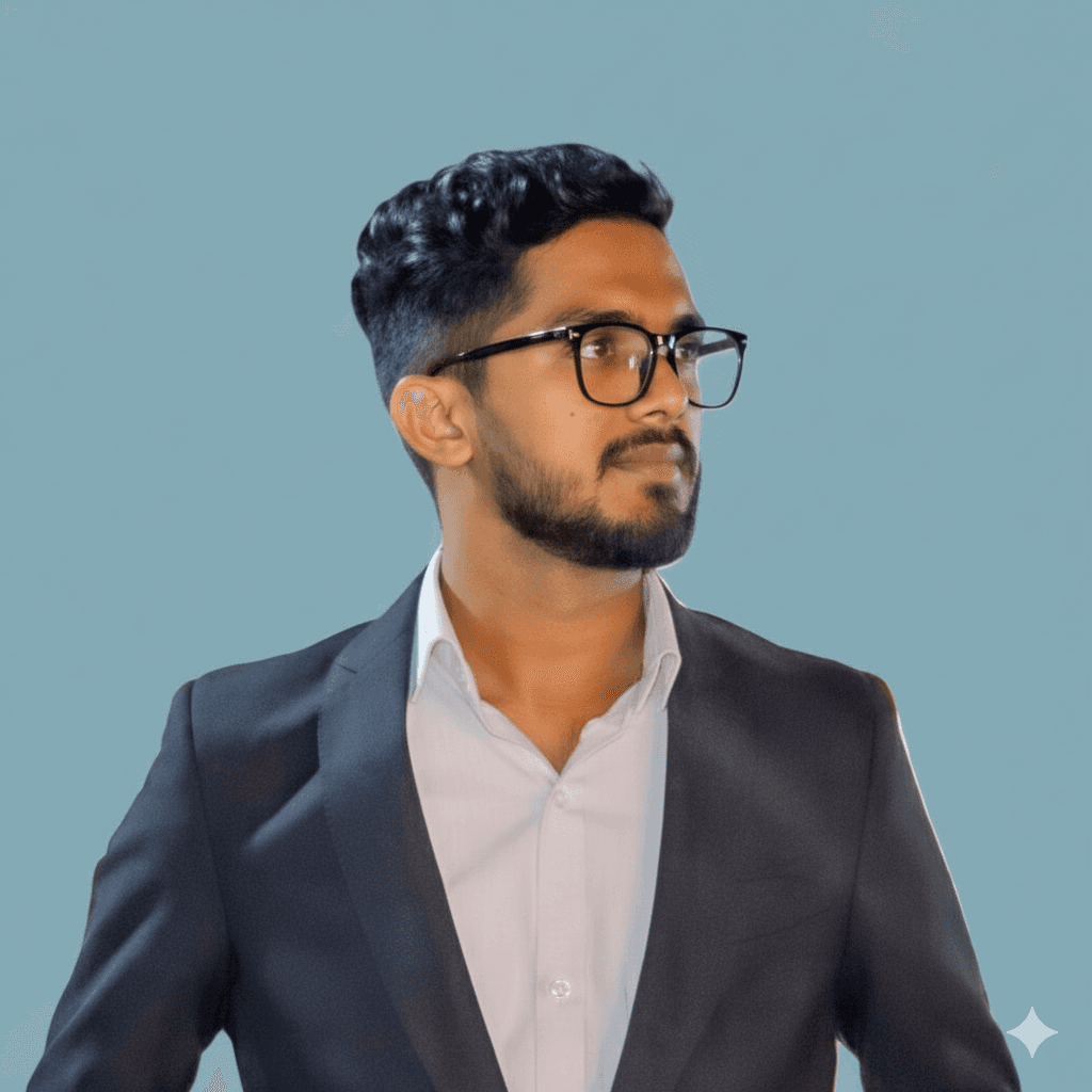 Shavin Joseph, a professional React web developer and UI/UX designer.